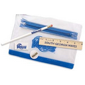 Clear Translucent Pouch School Kit w/ Pencil, 6" Ruler, Eraser & Sharpener